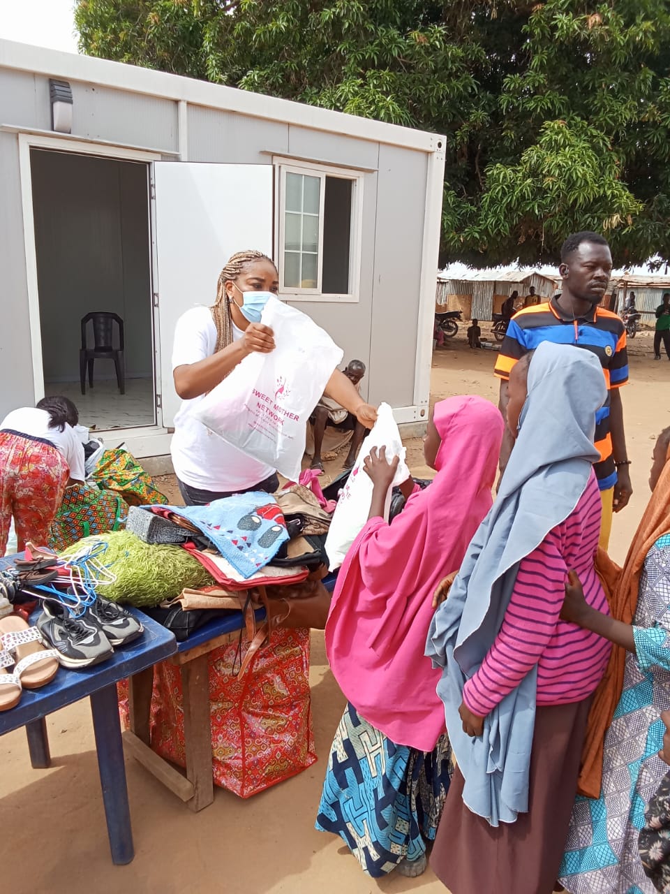 Mrs. Alobi with Children at an IDP camp in Abuja.